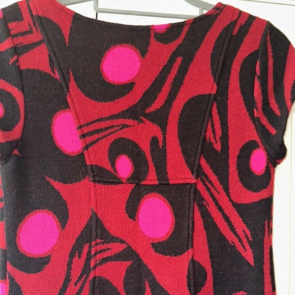 Diane Von Furstenberg Black and Pink Casual Dress - Picture 6 of 12